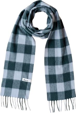 TBCo Lambswool Checkered Skinny Scarf in Forest Gingham at Nordstrom, Size Small