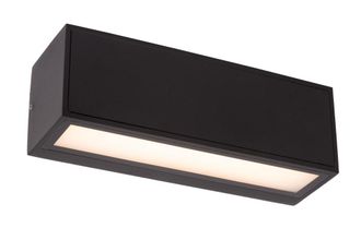 Lucide L&aacute;mpara de pared de aluminio con 1 led integrado, negro
