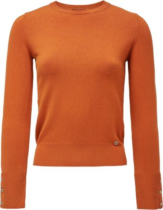 Salsa Strickpullover SALSA Salsa Jeans Pullover Basic Long Sleeve, Damen, Gr. XL, orange, Obermaterial: 83% Viskose CV. 15% Nylon NY. 2% Elasthan EL., Pullo