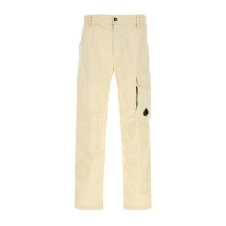 C.P. Company Straight Trousers, male, Yellow, Size: XL Stretch Sateen Regular Cargo Pants