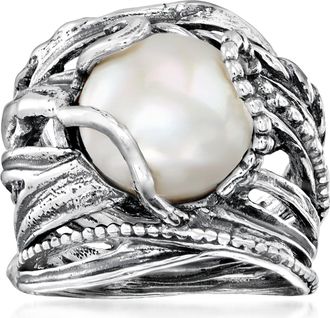 Ross-Simons 12-12.5mm Cultured Pearl Ring in Sterling Silver