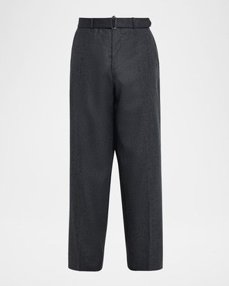 Officine G&eacute;n&eacute;rale Mens Dark Grey Flannel Nash Pants