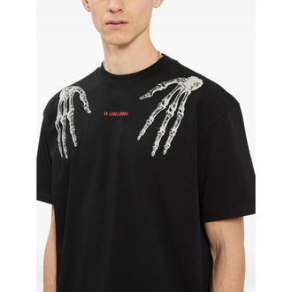 44 Label Group Skeletal Wing Graphic T-Shirt - Black