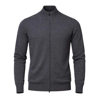 Ferrante Zip Cardigan - Heren - Truien - Grijs - Maat: 2XL Wol