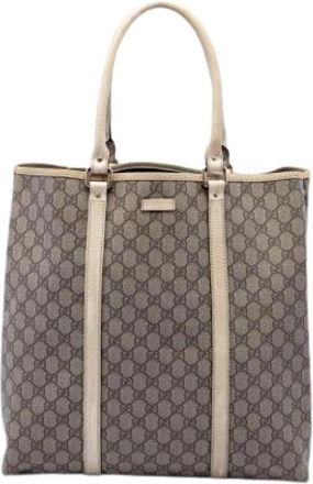 Gucci Pre-owned Vintage Tote - Dames - Vintage Shopper - Beige - ONE Size - Leer - Vintage