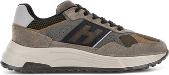 Hogan Hyperlight low-top sneakers - men - Calf Suede/Fabric/Calf Leather/Rubber - 5 - Neutrals
