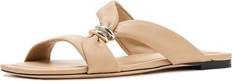 Vince Vilma Slide Sandals Womens Sandals Warm Almond : 9.5 M, Leather/Suede
