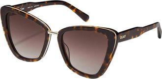 Quay Womens All Talk Neutral Sunglasses In Tort/brown