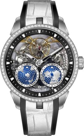 Invicta Objet D Art 70194 Herenhorloge - Mechanisch Uurwerk - Roestvrij Staal met Zilveren Wijzerplaat - 45 mm