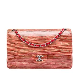 Chanel Pre-owned Vintage CC Turn-Lock Schoudertas - Dames - Pre-owned - Rood - Maat: ONE Size Leer