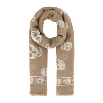 Alexander McQueen Printed Chiffon Foulard - female - Alexander McQueen - Silk Scarves - Multicolor - ONE SIZE - Accessories