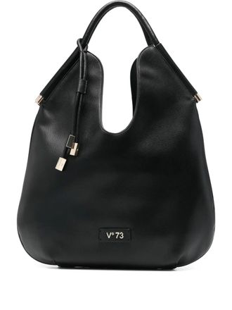 V&deg; 73 logo-plaque shoulder bag - Black