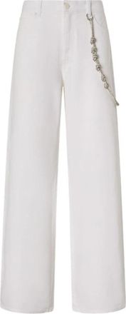 Pinko Bianco Lauryn Z04 - Dames - Loose Fit Jeans - Wit - W28 - Katoen - Jeans