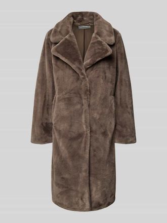 Vila Regular Fit Mantel aus Kunstfell Modell Emmela in Taupe, Gr&ouml;&szlig;e 34