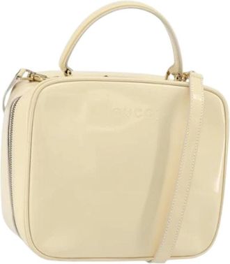 Gucci Pre-owned Coated Canvas Handbag - Dames - Vintage Handtas - Wit - ONE Size - Vintage