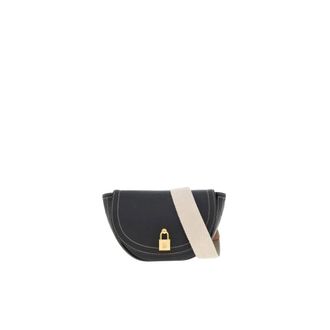 Carolina Herrera Cross Body Bags, female, Black, Size: ONE SIZE Andy Locked Half Moon