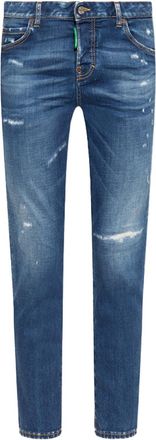 Dsquared2 Mens One Life One Planet Smiley Jeans in Blue Cotton - Size 26 (Waist)