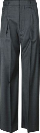 Victoria Beckham Ethel High-Waist Pleated Wide-Leg Pants