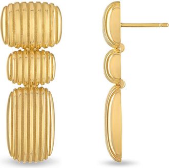 Pamela Zamore Isla Oblong Cushion Drop Earrings in Gold at Nordstrom