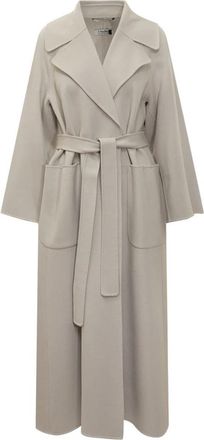 Max Mara Doris Coat - Dames - Jas met riem - Wit - M - Wol - Jassen