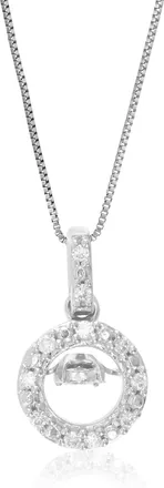 Vir Jewels 1/10 cttw Lab Grown Diamond Pendant Necklace in Sterling Silver with Chain For Women