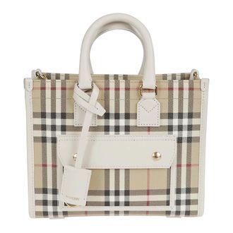 Burberry Mini Freya Tote - female - Burberry - Handbags - Beige - ONE SIZE - Bags