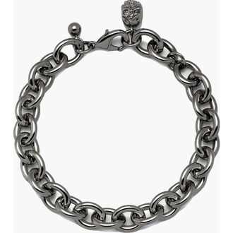 Yoj Scream Curb Bracelet in Gunmetal in Black at Nordstrom