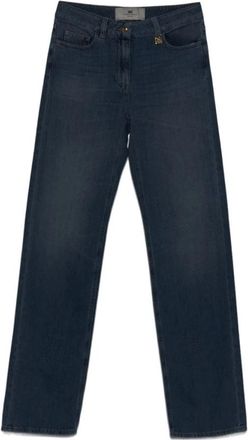 Elisabetta Franchi Straight Jeans - Dames - Regular Fit Jeans - Blauw - W30 - Katoen - Jeans