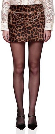 Avec Les Filles Leopard Print Miniskirt at Nordstrom Rack, Size 4