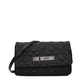 Love Moschino Damens Pochette aus Polyurethan in Schwarz/Silber