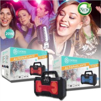 Trade Shop Trade Shop - Estuche De Altavoz Altavoz Bluetooth 20watt Tx-9828 Radio Fm Tf Usb Recargable
