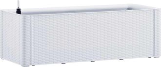vidaXL Vidaxl - Arriate Con Sistema De Riego Autom&aacute;tico Blanco 100x43x33 Cm