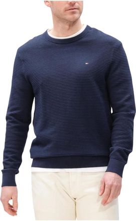 Tommy Hilfiger Truien & Vesten, Heren, Blauw, XL, Katoen, Seasonal Structure Cneck