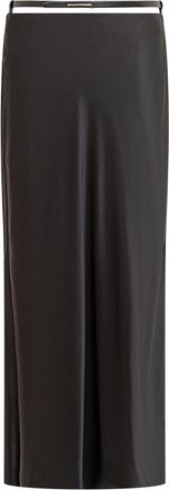 Tom Ford Tom Ford Black Satin Long Skirt