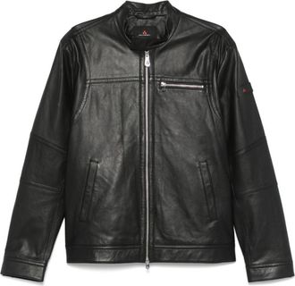 Peuterey Black Leather Jacket