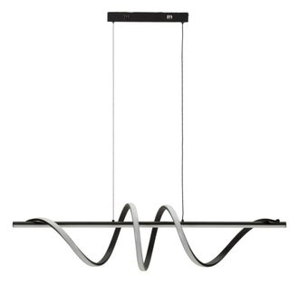 Mauro Ferretti L&aacute;mpara de ara&ntilde;a led de metal negro con 3 luces, 101x25x30x150 cm