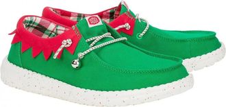 Hey Dude Wendy Holiday Elf 42658-3XX Womens Green Slip On Casual Shoes NIN360