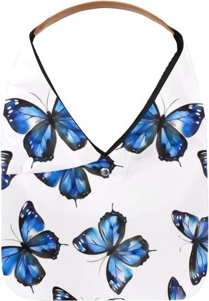 Generic Watercolor Butterflies Reusable Lightweight Grocery Bags - Foldable Into Compact Pouch, Washable & Sturdy, Multipurpose for Shopping and Travel