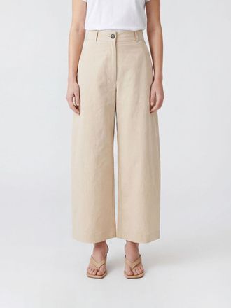 STUDIO NICHOLSON Mid-Rise Cropped Wide-Leg Cotton Trousers