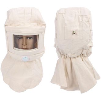 OEM Capota Ventilada Para Chorro De Arena, Lona Cortavientos, Protector Facial Para Pulido, Pintura Y Recubrimiento En Polvo -crezuo