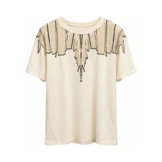 Marcelo Burlon T-Shirts, male, Beige, Size: L T-Shirt