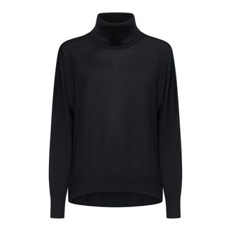 Blanca Vita Black Jumper for Women - female - Blanca Vita - Turtlenecks - Black - XS - Knitwear