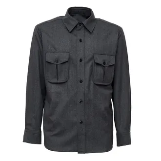 Caruso 120s Flap Pocket Wool Overshirt