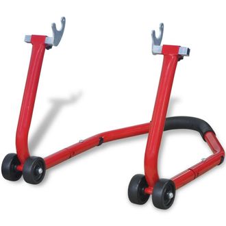 vidaXL Caballete Trasero Para Motocicleta Color Rojo Vidaxl