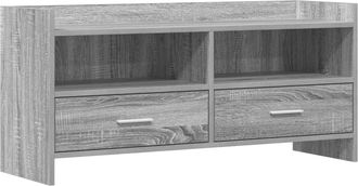vidaXL Mueble De Tv 100 X 33 X 47 Cm Sonoma Gris Madera De Ingenier&iacute;a Vidaxl