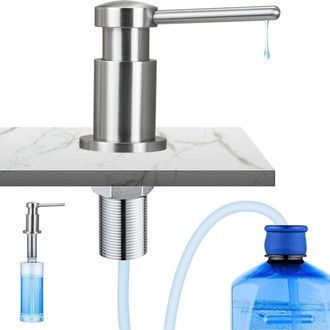 OEM Dispensador De Jab&oacute;n De Cocina Empotrado, Dispensador De Detergente Para Fregadero Con Botella De 300 Ml Y Manguera De Extensi&oacute;n De 1,2 M, Dispensador