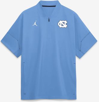 Jordan Brand Mens Jordan Brand Carolina Blue North Carolina Tar Heels 2026 Sideline Short Sleeve Quarter-Zip Coach Jacket in Light Blue at Nordstrom, Size X-Large