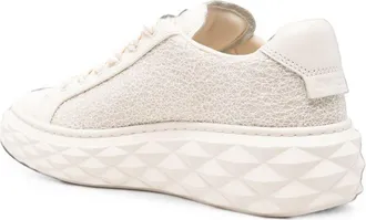 Jimmy Choo London Quilted-Sole Leather-and-Textile Sneaker - Beige