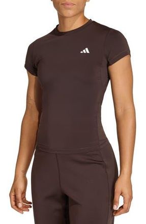 adidas Power Essentials Workout Contour T-Shirt in Aurora Coffee at Nordstrom Rack, Size X-Small