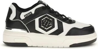 Philipp Plein Black Calf Leather Bos Taurus Athletic Mens Sneakers